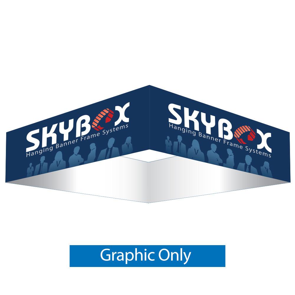 5 ft Hanging Banner Square Display — Graphic Only / Single Sided with White Back Fabric